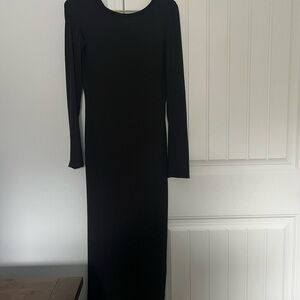 Anna Grace Classic Black Long Sleeve Dress